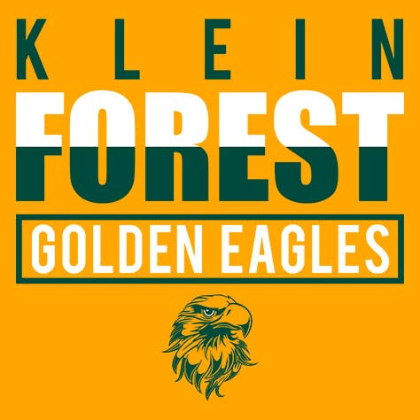 Close-up of Klein Forest Golden Eagles Classic Unisex Gold T-shirt 29