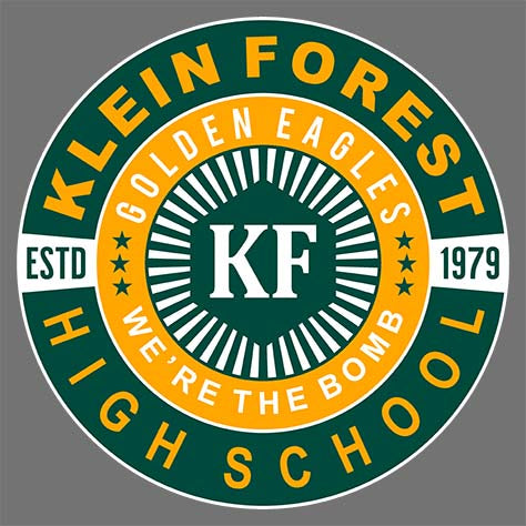 Close-up of Klein Forest Golden Eagles Classic Unisex Charcoal T-shirt 30