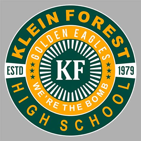 Close-up of Klein Forest High School Unisex 3/4 Sleeve Raglan T-shirt 30