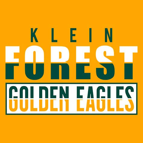 Close-up of Klein Forest Golden Eagles Classic Unisex Gold T-shirt 31