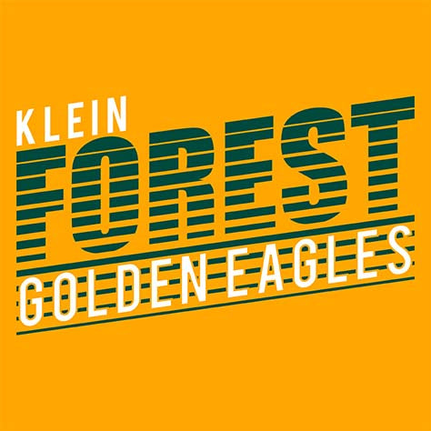 Close-up of Klein Forest Golden Eagles Classic Unisex Gold T-shirt 32