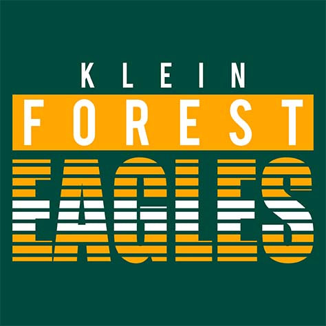 Close-up of Klein Forest High School Premium Forest Green Unisex T-shirt 35