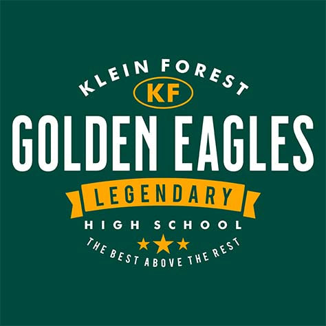 Close-up of Klein Forest High School Premium Unisex Forest Green Hoodie 44