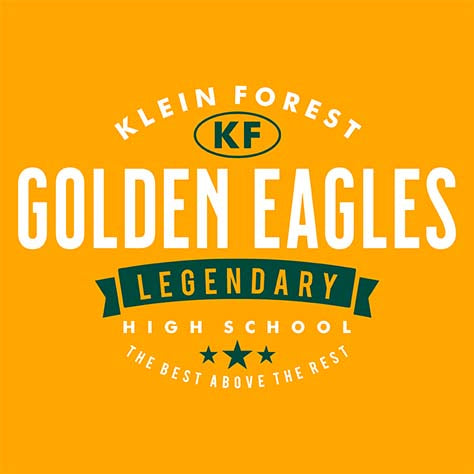 Close-up of Klein Forest High School Premium Gold Unisex T-shirt 44