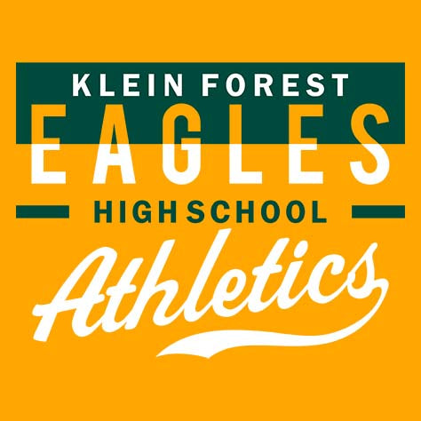 Close-up of Klein Forest High School Premium Gold Unisex T-shirt 48