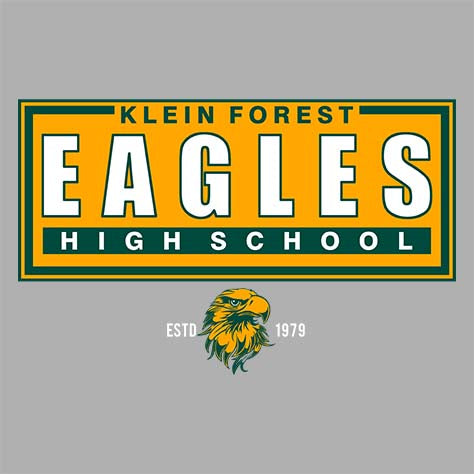 Close-up of Klein Forest High School Premium Unisex Carbon Grey Hoodie 49