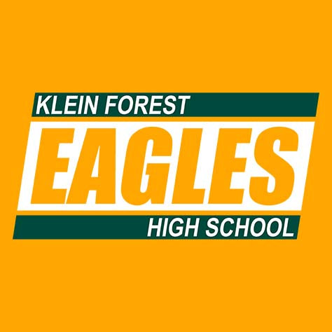 Close-up of Klein Forest Golden Eagles Classic Unisex Gold T-shirt 72