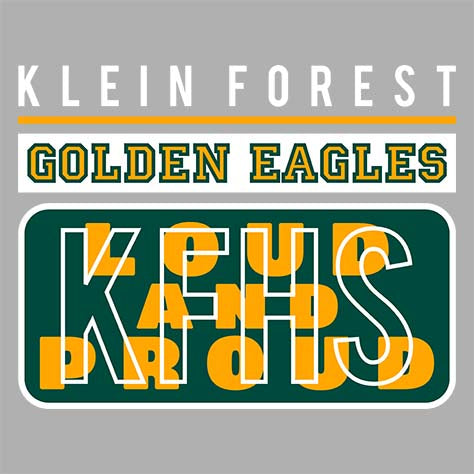 Close-up of Klein Forest High School Unisex 3/4 Sleeve Raglan T-shirt 86