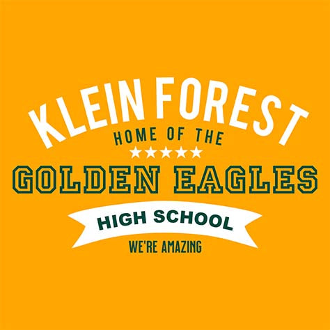 Close-up of Klein Forest High School Premium Gold Unisex T-shirt 96