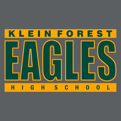 Close-up of Klein Forest High School Dark Heather Classic Unisex Hoodie 98