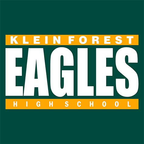 Close-up of Klein Forest High School Premium Forest Green Unisex T-shirt 98