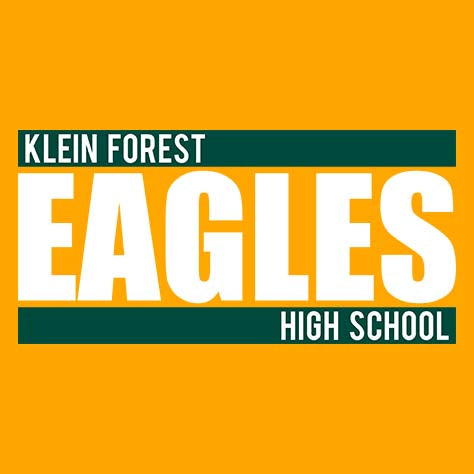 Close-up of Klein Forest Golden Eagles Classic Unisex Gold T-shirt 98