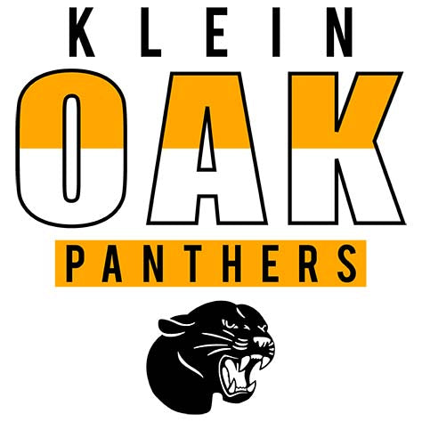 Close-up of Klein Oak High School Panthers Unisex 3/4 Sleeve Raglan T-shirt 23