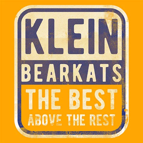 Close-up of Klein High School Bearkats Classic Unisex Gold T-shirt 01