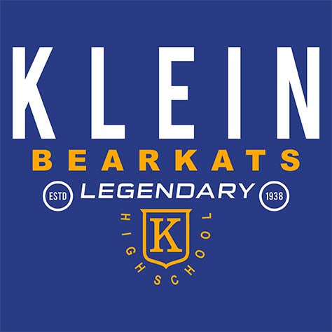 Close-up of Klein High School Bearkats Premium Royal Unisex T-shirt 03