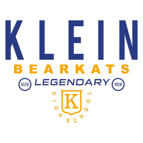 Close-up of Klein High School Bearkats Unisex 3/4 Sleeve Raglan T-shirt 03