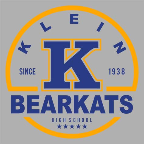 Close-up of Klein High School Bearkats Sport Grey Classic Unisex Hoodie 04