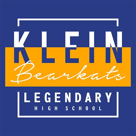 Close-up of Klein High School Bearkats Royal Classic Unisex Hoodie 05