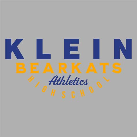 Close-up of Klein High School Bearkats Sport Grey Classic Unisex Hoodie 12