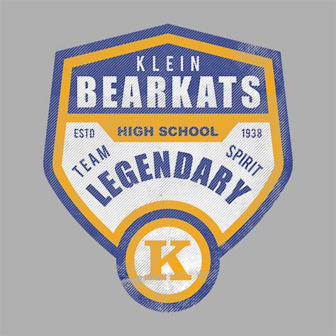 Close-up of Klein High School Bearkats Sport Grey Classic Unisex Hoodie 14