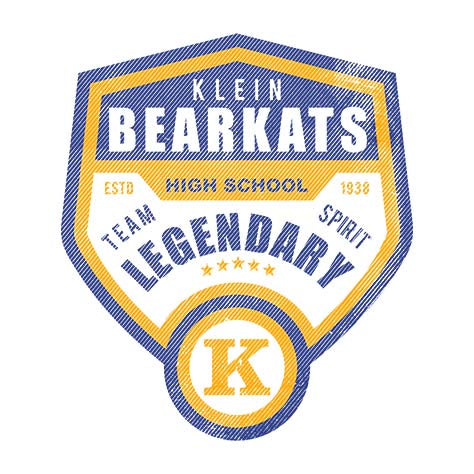 Close-up of Klein High School Bearkats Unisex 3/4 Sleeve Raglan T-shirt 14