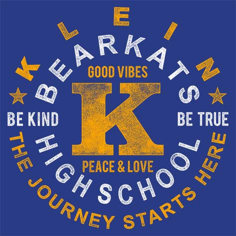 Close-up of Klein High School Bearkats Premium Royal Unisex T-shirt 16