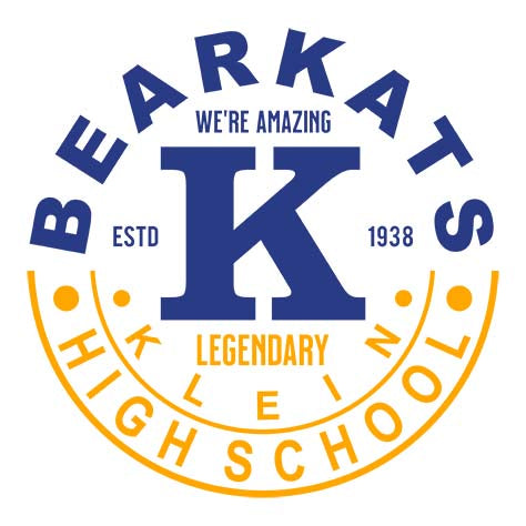 Close-up of Klein High School Bearkats Unisex 3/4 Sleeve Raglan T-shirt 19