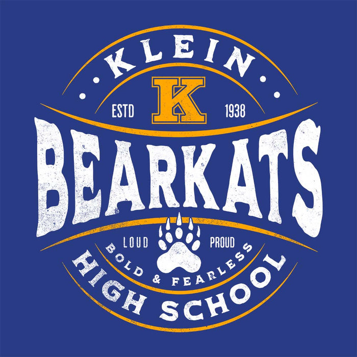 Close-up of Klein High School Bearkats Royal Classic Unisex Hoodie 201