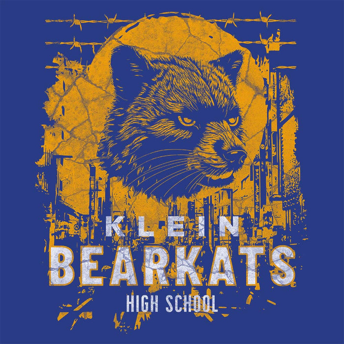 Close-up of Klein High School Bearkats Classic Unisex Royal T-shirt 205