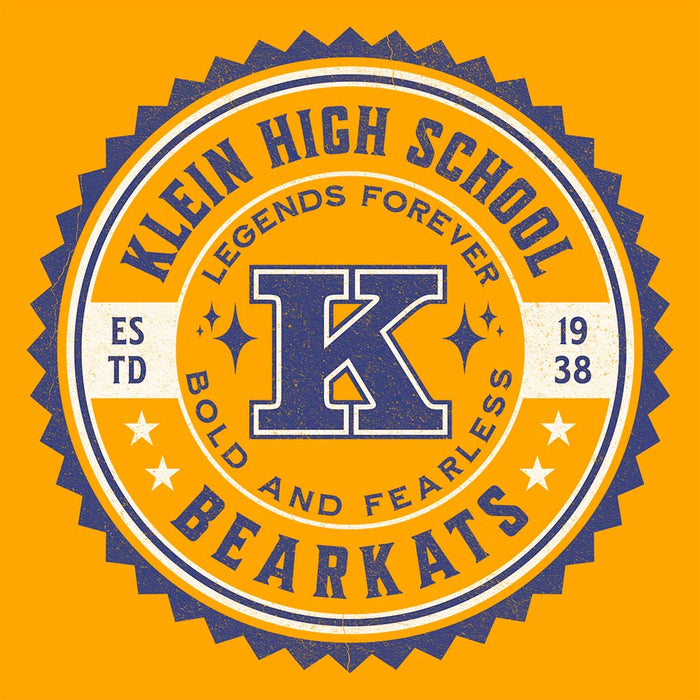 Close-up of Klein High School Bearkats Classic Unisex Gold T-shirt 211