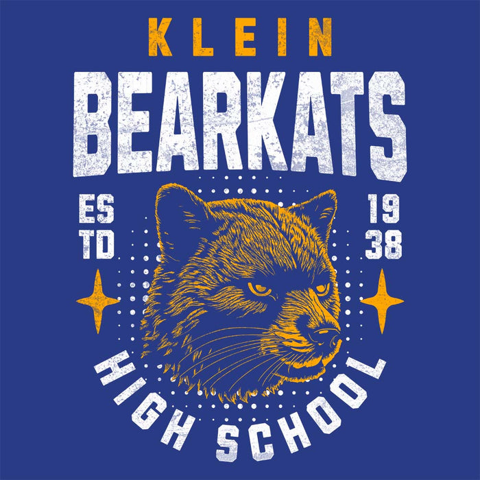 Close-up of Klein High School Bearkats Women's Royal T-shirt 213