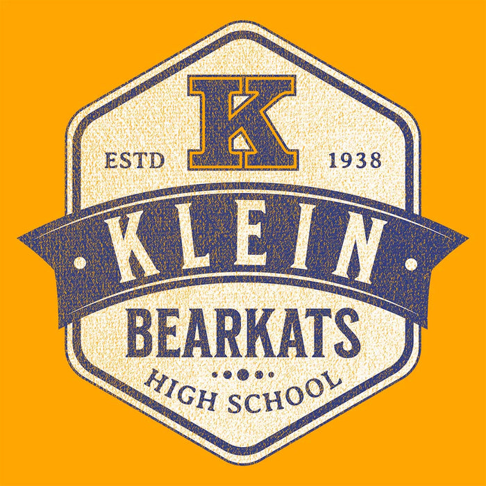 Close-up of Klein High School Bearkats Premium Gold Unisex T-shirt 215