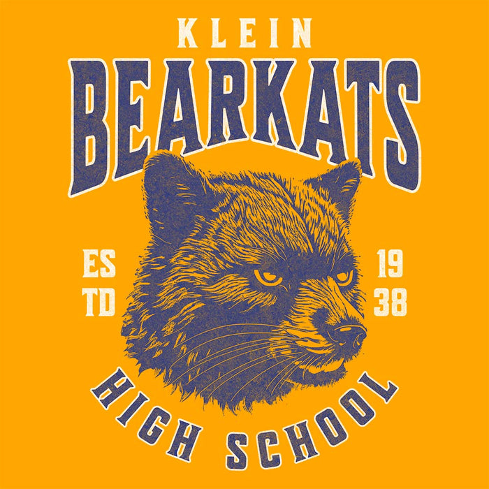 Close-up of Klein High School Bearkats Classic Unisex Gold T-shirt 216