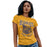 Woman wearing a Klein High School Bearkats Ladies Gold T-shirt 216