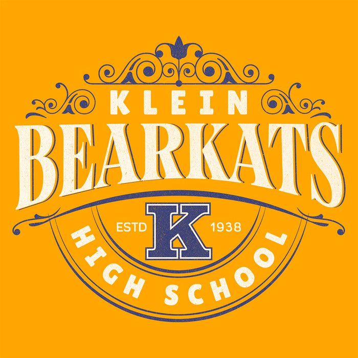 Close-up of Klein High School Bearkats Women's Gold T-shirt 217