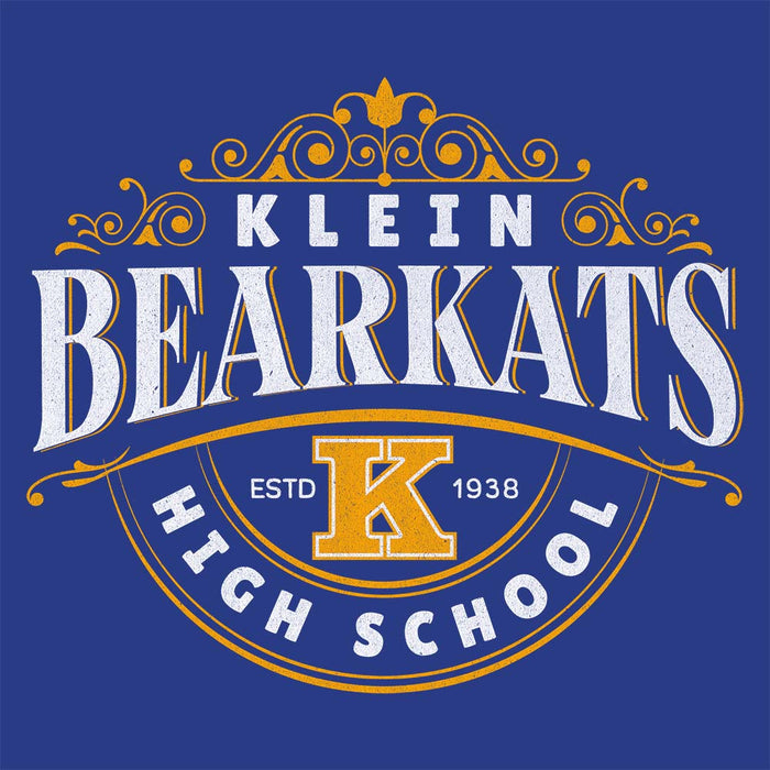 Close-up of Klein High School Bearkats Premium Royal Unisex Hoodie 217