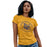 Woman wearing a Klein High School Bearkats Ladies Gold T-shirt 218