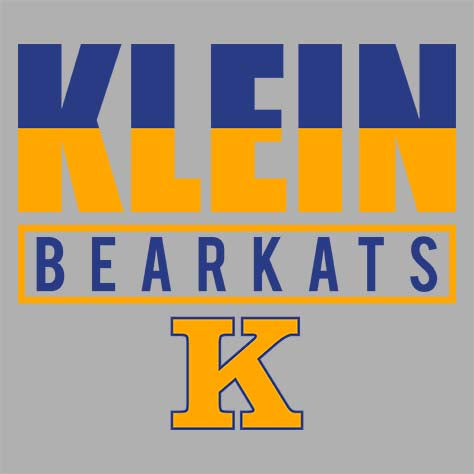 Close-up of Klein High School Bearkats Sport Grey Classic Unisex Hoodie 29