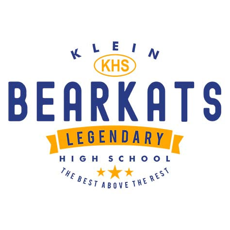 Close-up of Klein High School Bearkats Unisex 3/4 Sleeve Raglan T-shirt 44