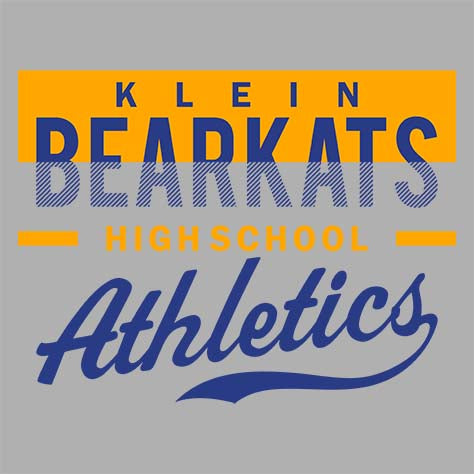 Close-up of Klein High School Bearkats Sport Grey Classic Unisex Hoodie 48