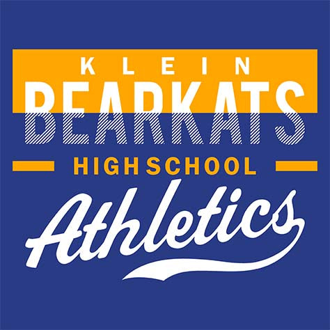 Close-up of Klein High School Bearkats Women's Royal T-shirt 48