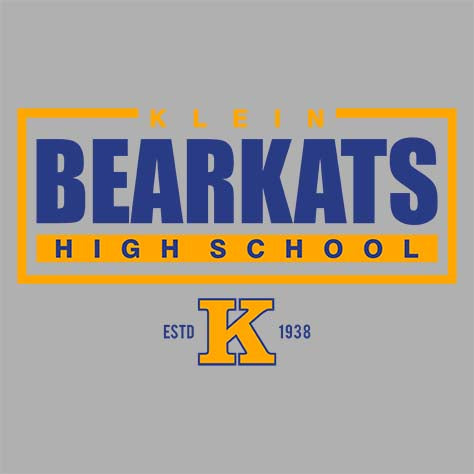 Close-up of Klein High School Bearkats Sport Grey Classic Unisex Hoodie 49