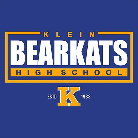 Close-up of Klein High School Bearkats Women's Royal T-shirt 49