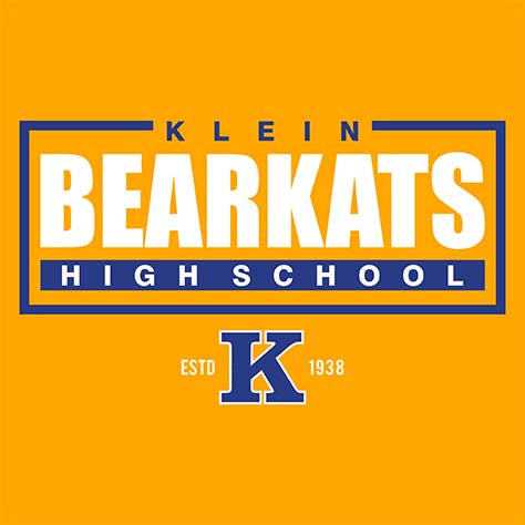 Close-up of Klein High School Bearkats Premium Gold Unisex T-shirt 49