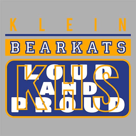 Close-up of Klein Bearkats Premium Grey Hoodie - Design 86