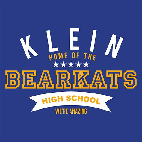 Close-up of Klein High School Bearkats Women's Royal T-shirt 96