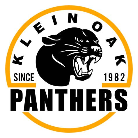 Close-up of Klein Oak High School Panthers Unisex 3/4 Sleeve Raglan T-shirt 04