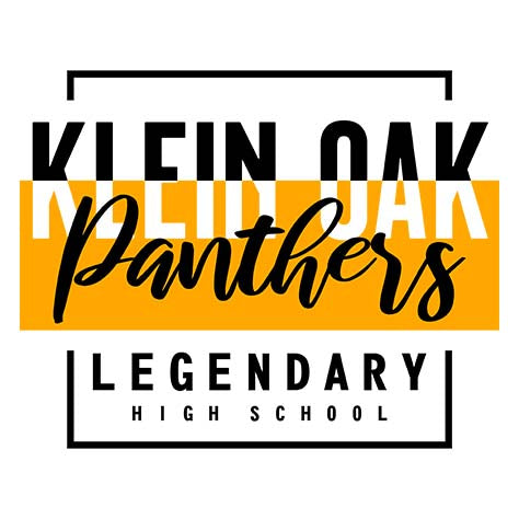 Close-up of Klein Oak High School Panthers Unisex 3/4 Sleeve Raglan T-shirt 05