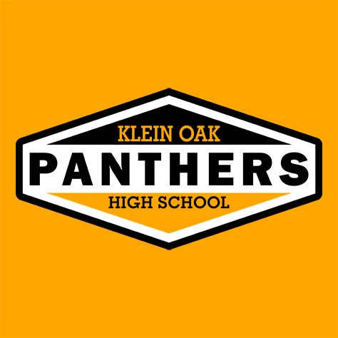 Close-up of Klein Oak High School Panthers Women's Gold T-shirt 09