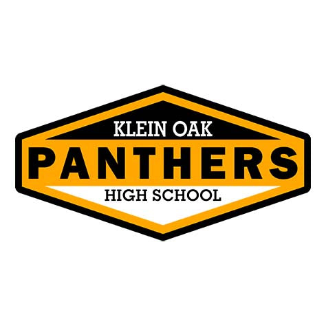 Close-up of Klein Oak High School Panthers Unisex 3/4 Sleeve Raglan T-shirt 09